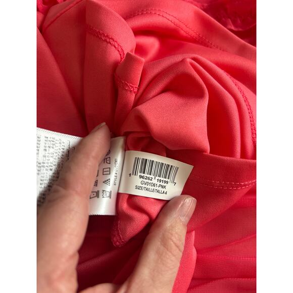 NWT BCBGeneration Pink Ruffle Off the Shoulder Dress Size 6 - Picture 11 of 11